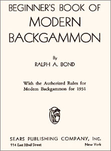 Beginner's Book of Modern Backgammon