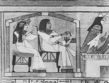 Goddess Ani playing senet